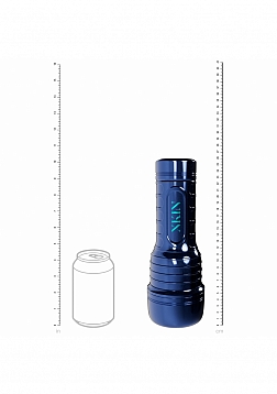 XKIN - Dante Knox - Male Mouth Torch Masturbator - Rechargeable Vibrating - Metallic Blue - 590g - T
