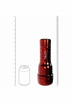 XKIN - Don Phoenix - Male Ass Torch Masturbator - Rechargeable Vibrating + Suction - Metallic Red - 