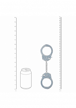 Ouch! - Heavy-Duty Diamond Handcuffs - Blue