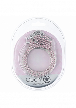 Ouch! - Heavy-Duty Diamond Handcuffs - Pink