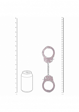 Ouch! - Heavy-Duty Diamond Handcuffs - Pink