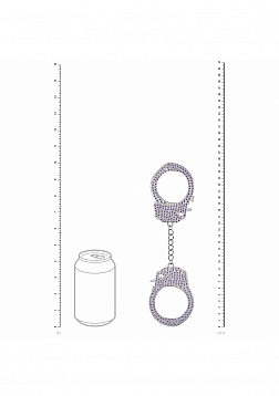 Ouch! - Heavy-Duty Diamond Handcuffs - Purple