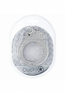 Ouch! - Heavy-Duty Diamond Handcuffs - Silver