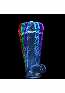 RealRock Crystal Clear - LED Touch Dong - 6" - Translucent