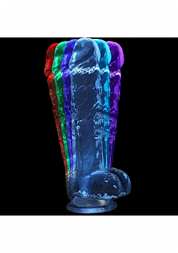 RealRock Crystal Clear - LED Touch Dong - 8" - Translucent