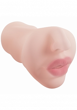 XKIN - Toxica - Female Mouth - Masturbator with Rechargeable Vibrating Bullet - 1.40 Lbs - Vanilla