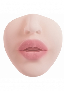 XKIN - Toxica - Female Mouth - Masturbator with Rechargeable Vibrating Bullet - 1.40 Lbs - Vanilla 