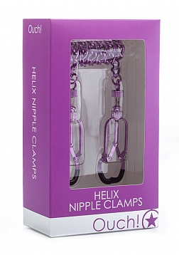 Helix Nipple Clamps - Purple