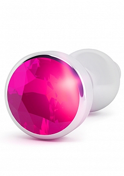 Plug Sparkling Sapphire - 3.5 Inch - Silver