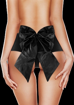 Sexy Bow Vibrating Panty - Black