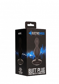 E-Stim Vibrator Buttplug - Black