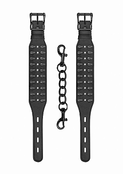 Ankle Cuffs with Skulls - Black..