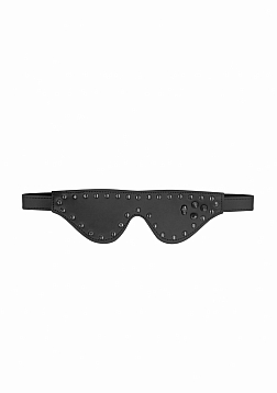 Eye Mask with Skulls & Spikes - Black..