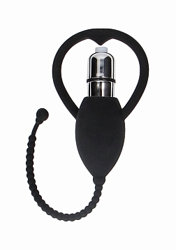 Urethral Sounding Vibrating Bullet Plug-Black