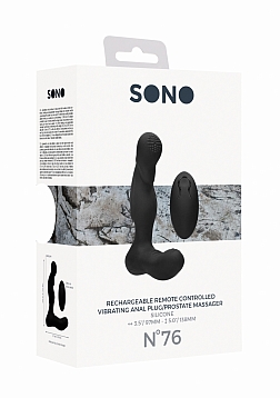 No.76-Vibrating Anal Plug/P Massager-Black