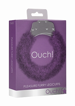 Pleasure Legcuffs Furry - Purple