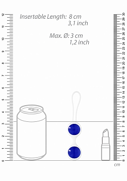 Chrystalino Ben Wa Medium - Blue