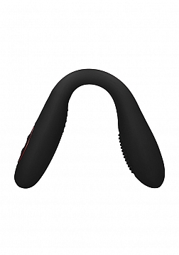 Ultimate Flexibility Flat Double-Ended..Rechargeable Vibrator-Black