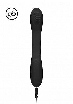 Ultimate Flexibility Flat Double-Ended..Rechargeable Vibrator-Black