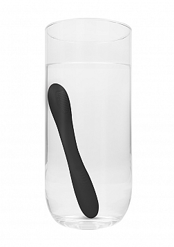 Ultimate Flexibility Flat Double-Ended..Rechargeable Vibrator-Black