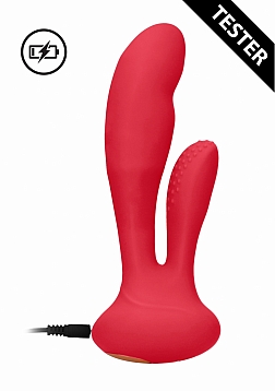 G-Spot and Clitoral Vibrator-Flair-Red-Tester