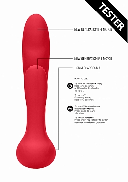 G-Spot and Clitoral Vibrator-Flair-Red-Tester