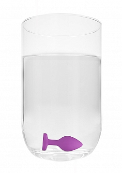 Diamond Heart Butt Plug-Large-Purple