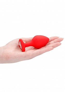 Diamond Heart Butt Plug-Large-Red