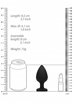 Diamond Heart Butt Plug - Extra Large