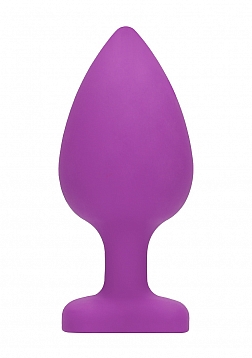 Diamond Heart Butt Plug-Extra Large-Purple