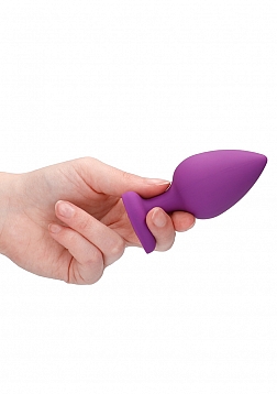 Diamond Heart Butt Plug-Extra Large-Purple