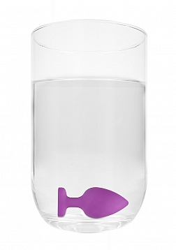 Diamond Heart Butt Plug-Extra Large-Purple