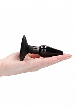 Interchangeable Butt Plug Set-Pointed Medium-Black