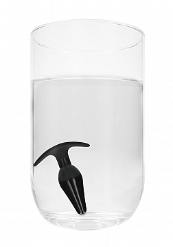 Interchangeable Butt Plug Set-Pointed Medium-Black