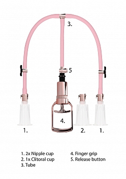 Clitoral & Nipple Pump Set Medium - Large