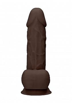 Silicone Dildo With Balls - 21,6 cm - Brown..