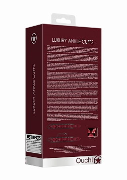 Ouch! - Luxury Ankle Cuffs - Burgundy..