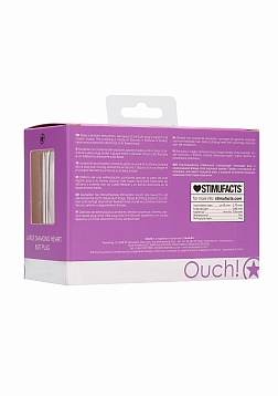 Diamond Heart Butt Plug-Large-Purple