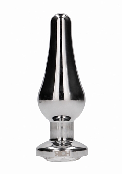 Plug Sparkling Sapphire - 3.9 Inch - Silver