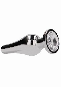 Plug Sparkling Sapphire - 3.9 Inch - Silver