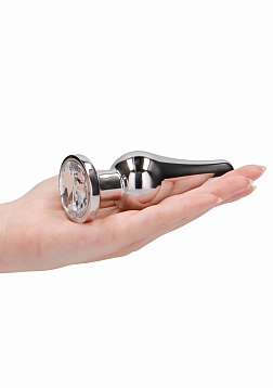 Plug Sparkling Sapphire - 3.9 Inch - Silver