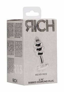 Ribbed Diamond Plug - 2.8\