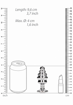 Ribbed Diamond Plug – 3.75 Inch..