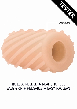 Self Lubricating Pocket Masturbator - Flesh Tester