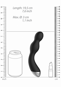 Electroshock G/P-Spot Vibrator Remote Controlled - Black