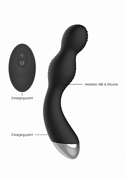 Electroshock G/P-Spot Vibrator Remote Controlled - Black