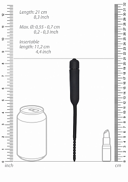 Silicone Vibrating Bullet Plug with Beaded Tip