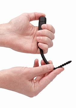 Silicone Vibrating Bullet Plug with Beaded Tip