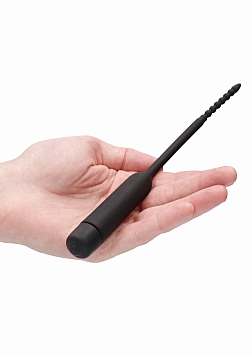 Silicone Vibrating Bullet Plug with Beaded Tip