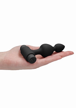 Silicone Rechargeable Anal Set - Black..